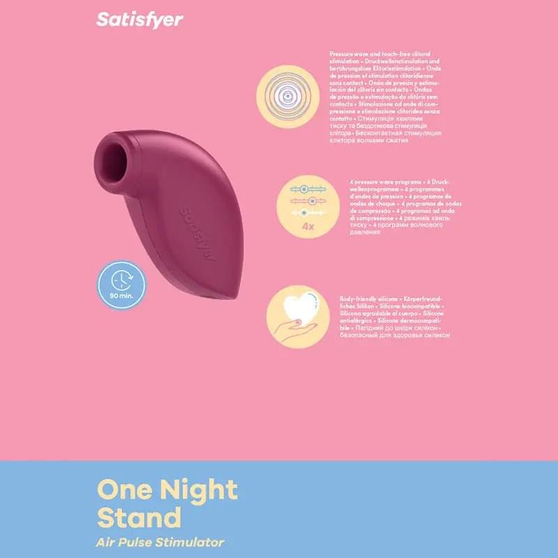 Satisfyer One Night Stand - Touch-Free Disposable Clitoral Stimulator Satisfyer Discreet Intimate Essentials.