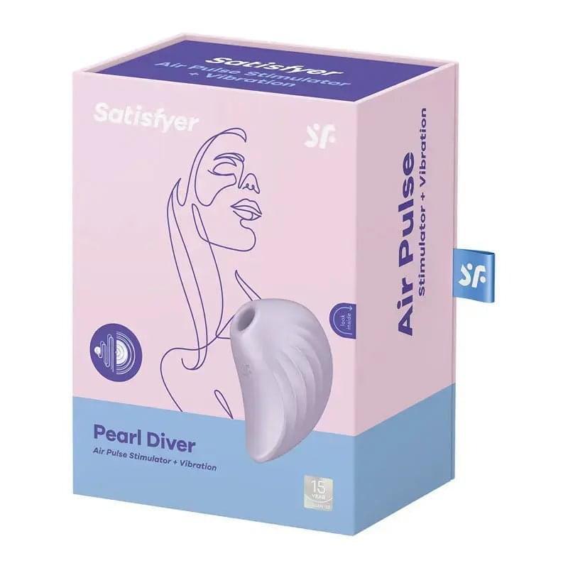 Satisfyer Pearl Diver - Violet - Violet USB Rechargeable Air Pulsation Stimulator Satisfyer Discreet Intimate Essentials.