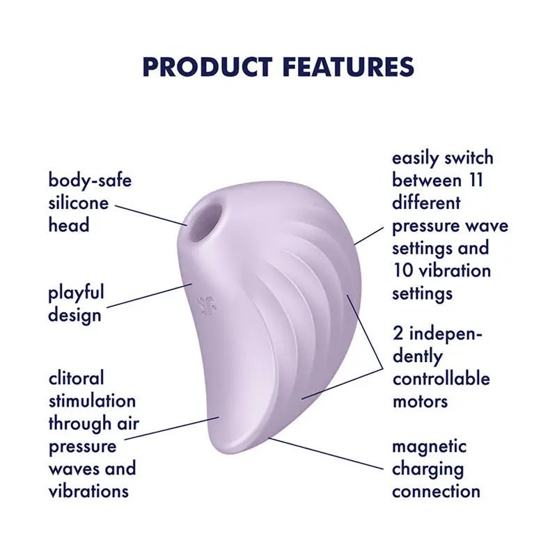 Shop affordable quality Satisfyer Pearl Diver - Violet - Violet USB Rechargeable Air Pulsation Stimulator - Discreet Intimate Essentials - AIR PULSATION-PREMIUM - Satisfyer