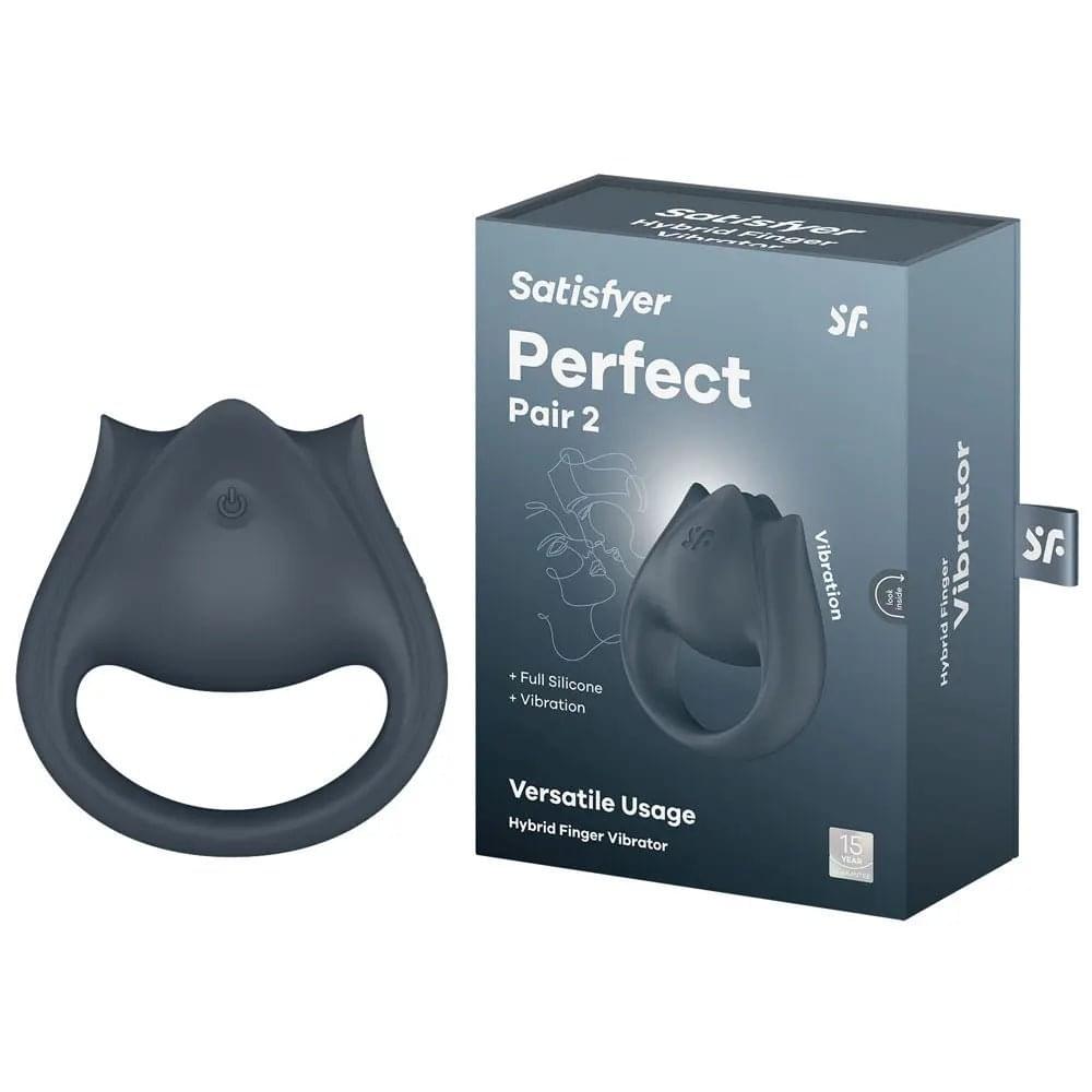 Satisfyer Perfect Pair 2 - Grey USB Rechargeable Vibrating Couples Ring Satisfyer Discreet Intimate Essentials.