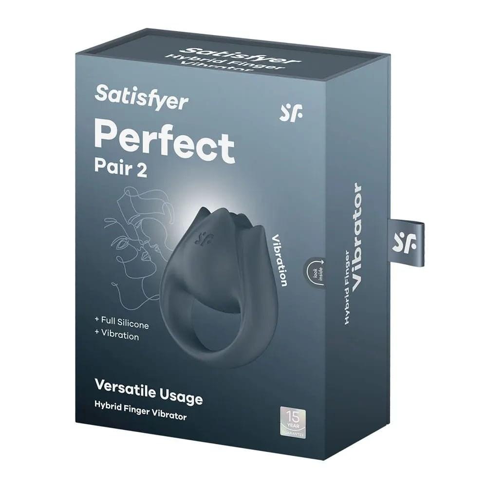 Satisfyer Perfect Pair 2 - Grey USB Rechargeable Vibrating Couples Ring Satisfyer Discreet Intimate Essentials.