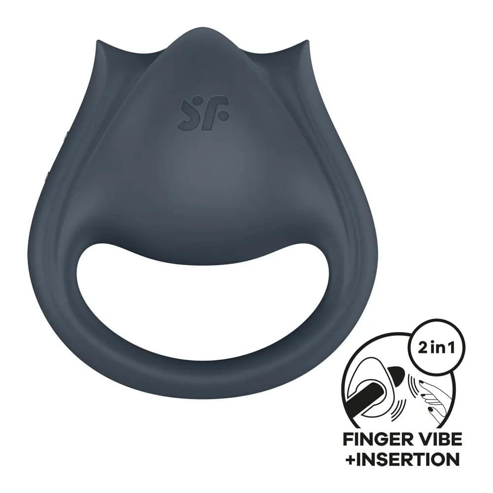 Satisfyer Perfect Pair 2 - Grey USB Rechargeable Vibrating Couples Ring Satisfyer Discreet Intimate Essentials.
