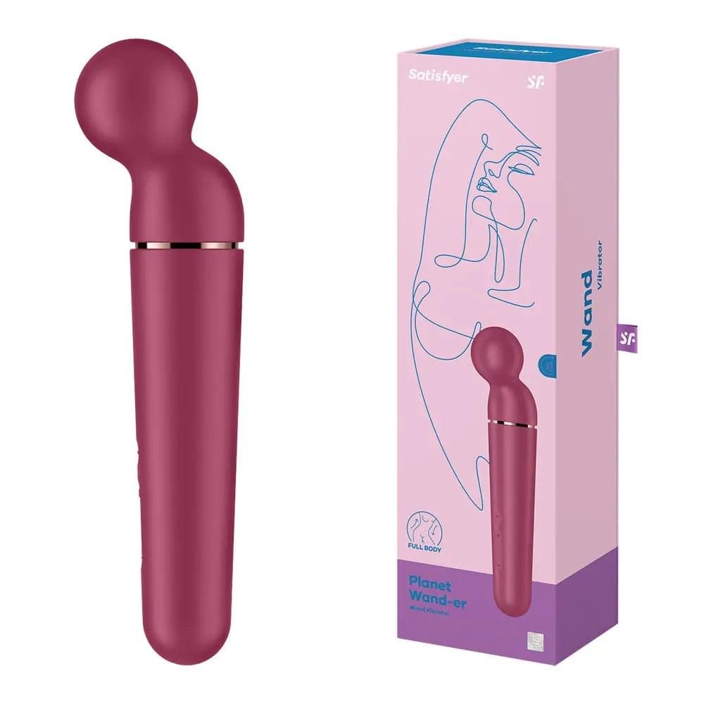 Satisfyer Planet Wand-er - Berry - Berry/Rose Gold USB Rechargeable Massager Wand Satisfyer Discreet Intimate Essentials.