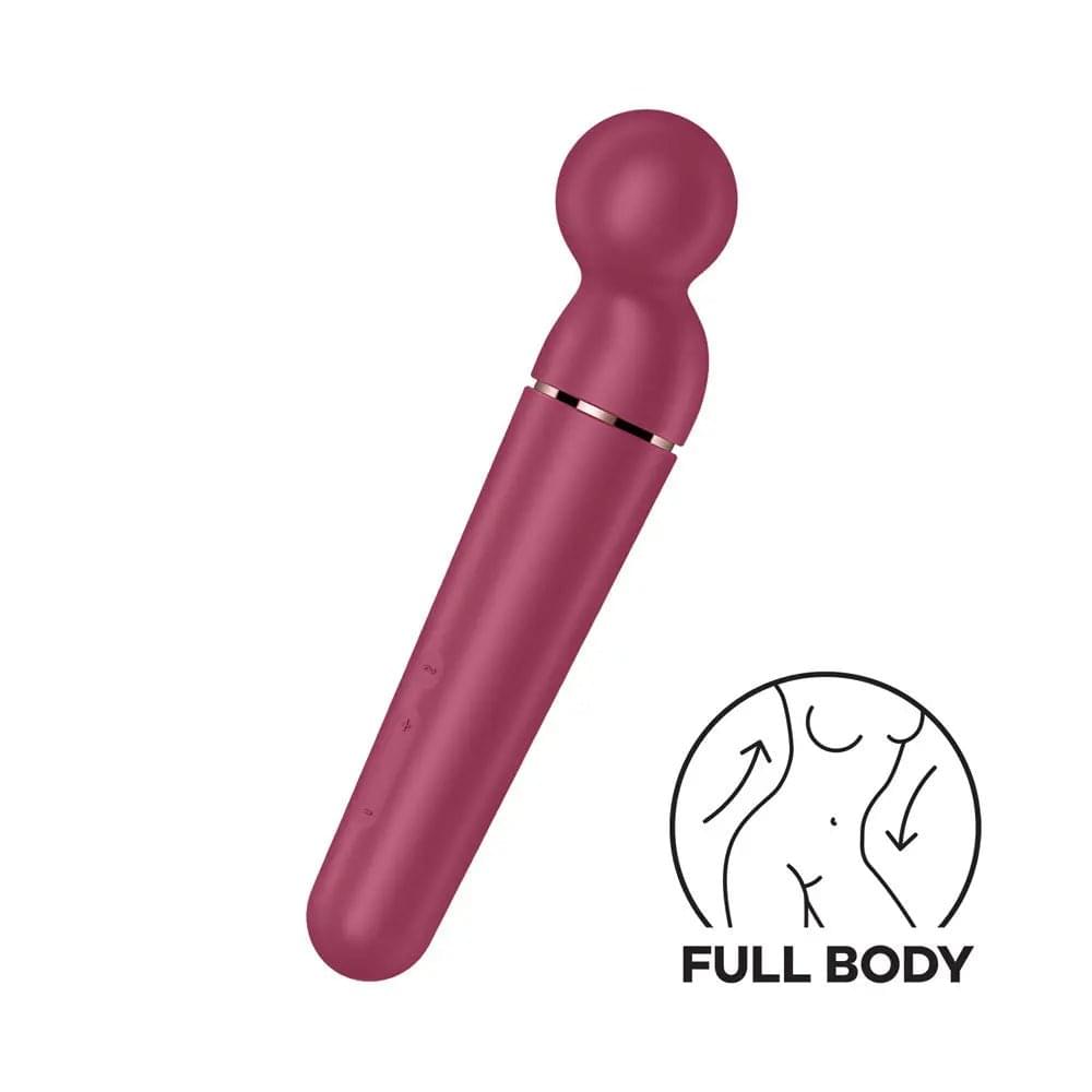Satisfyer Planet Wand-er - Berry - Berry/Rose Gold USB Rechargeable Massager Wand Satisfyer Discreet Intimate Essentials.