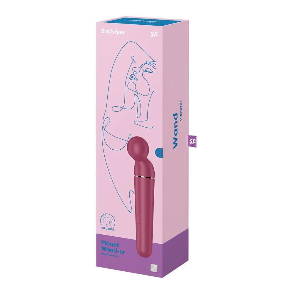 Satisfyer Planet Wand-er - Berry - Berry/Rose Gold USB Rechargeable Massager Wand Satisfyer Discreet Intimate Essentials.