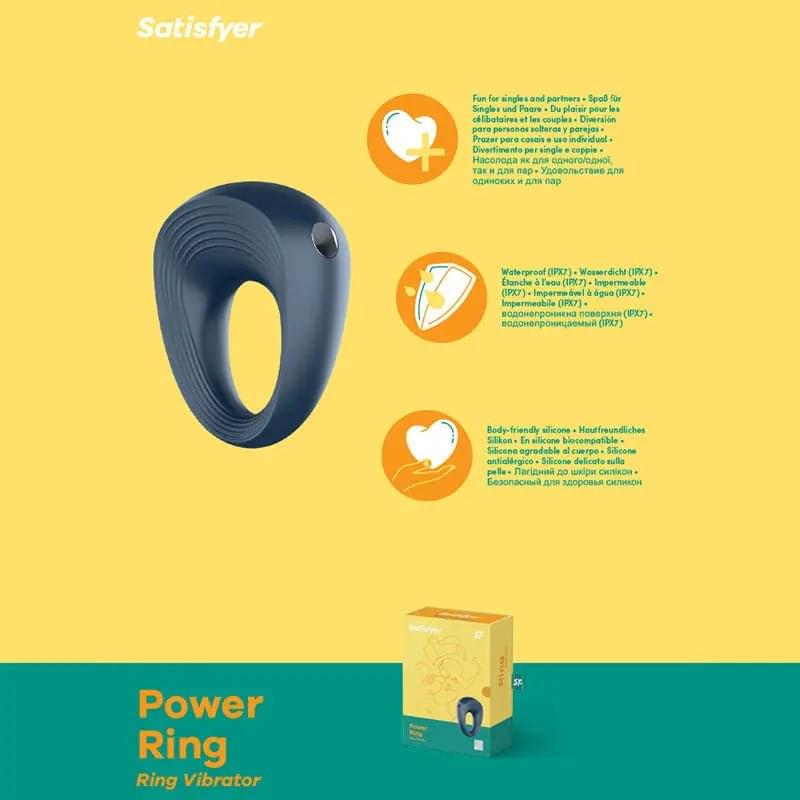Satisfyer Power Ring - Vibrating Cock Ring Satisfyer Discreet Intimate Essentials.