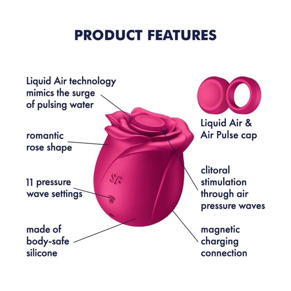 Satisfyer Pro 2 Classic Blossom -  USB-C Rechargeable Air Pulse Rose Stimulator Satisfyer Discreet Intimate Essentials.