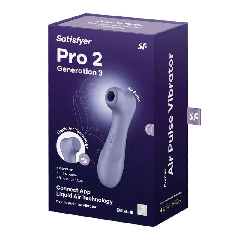 Satisfyer Pro 2 Generation 3 with App Control - Lilac - Lilac Touch-Free USB-C Rechargeable Clitoral Stimulator Satisfyer Discreet Intimate Essentials.