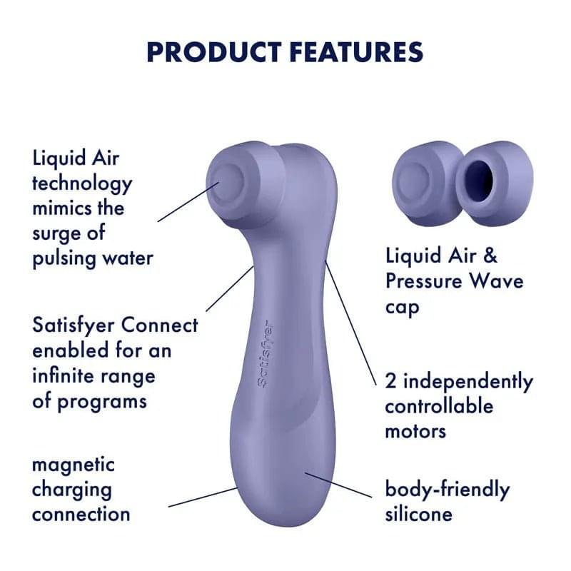 Satisfyer Pro 2 Generation 3 with App Control - Lilac - Lilac Touch-Free USB-C Rechargeable Clitoral Stimulator Satisfyer Discreet Intimate Essentials.