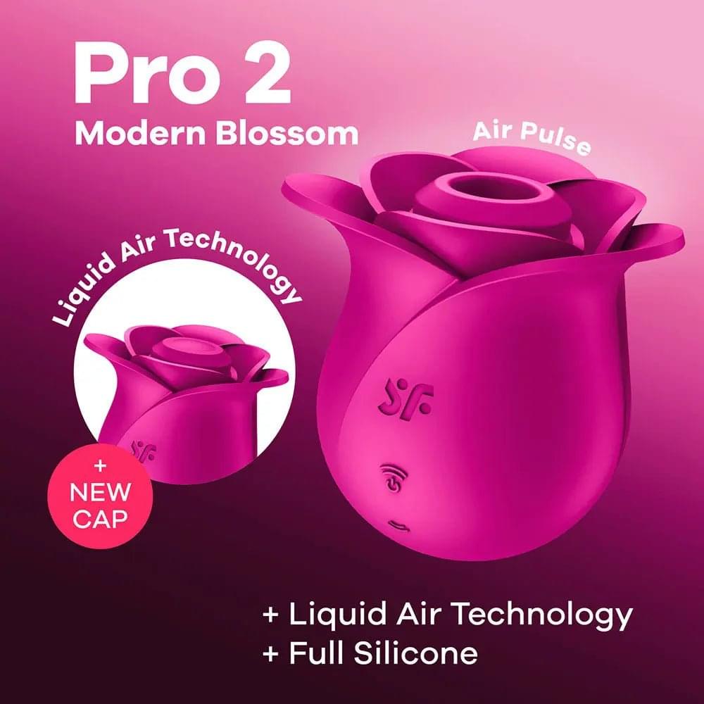 Satisfyer Pro 2 Modern Blossom - Modern  USB Rechargeable Air Pulse Rose Stimulator Satisfyer Discreet Intimate Essentials.
