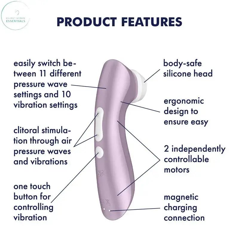 Shop affordable quality Satisfyer Pro 2+ - Touch-Free USB-Rechargeable Clitoral Stimulator with Vibration - Discreet Intimate Essentials - AIR PULSATION-PREMIUM - Satisfyer