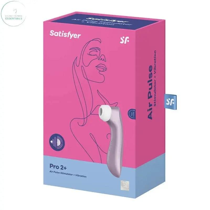 Satisfyer Pro 2+  -  Touch-Free USB-Rechargeable Clitoral Stimulator with Vibration Satisfyer Discreet Intimate Essentials.