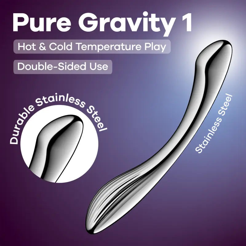 Satisfyer Pure Gravity 1 Metal Dildo Satisfyer Discreet Intimate Essentials.