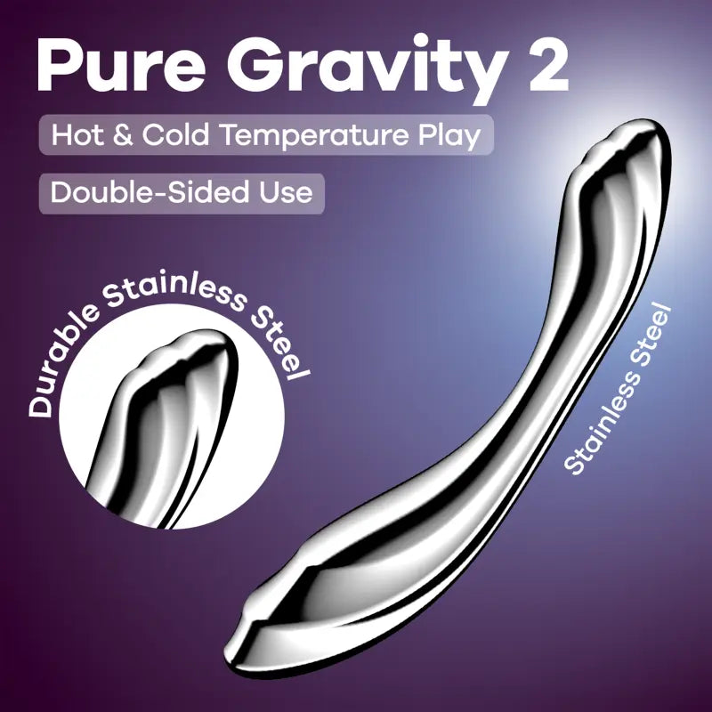 Satisfyer Pure Gravity 2 Metal Dildo Satisfyer Discreet Intimate Essentials.