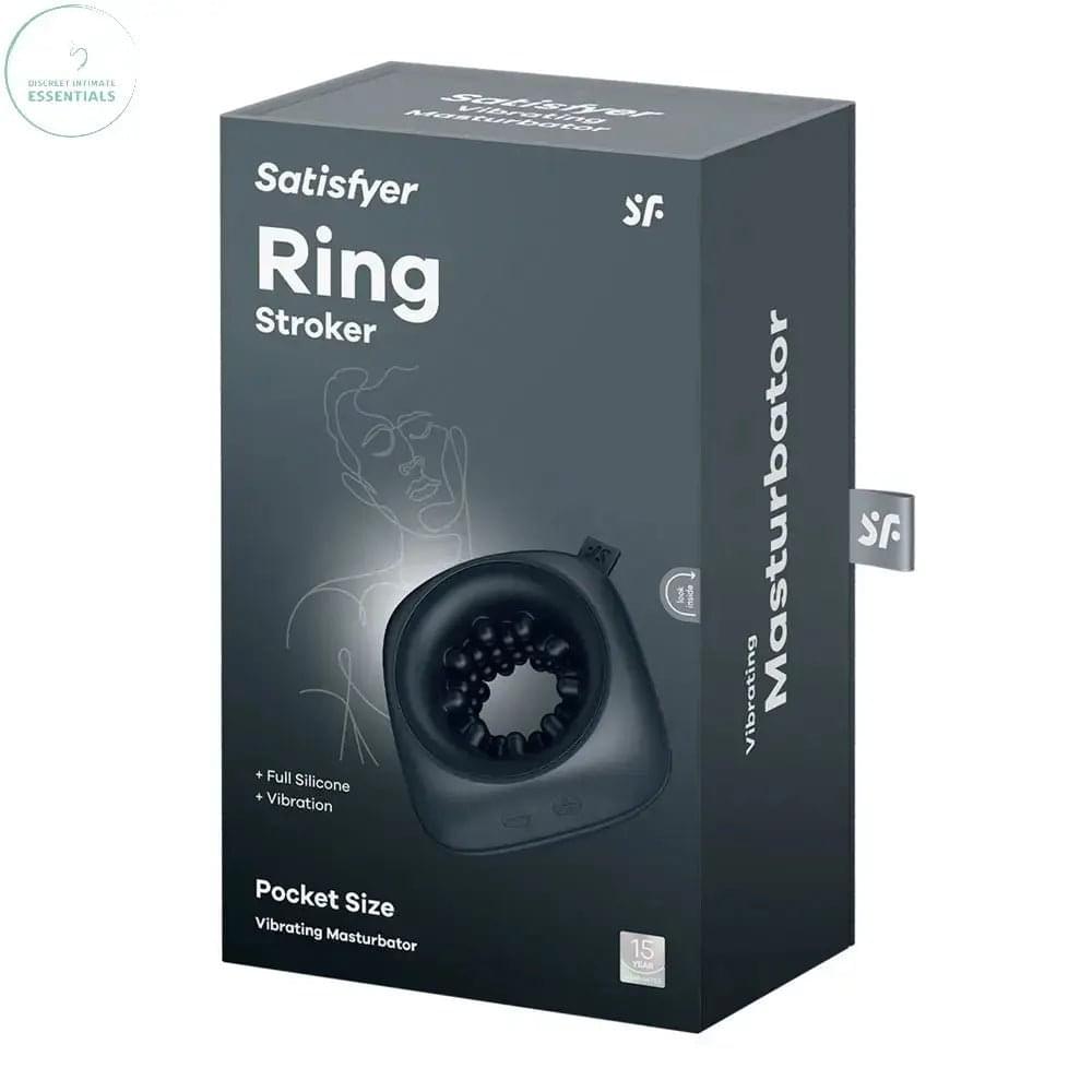 Satisfyer Ring Stroker -  USB Rechargeable Vibrating Masturbator Satisfyer Discreet Intimate Essentials.