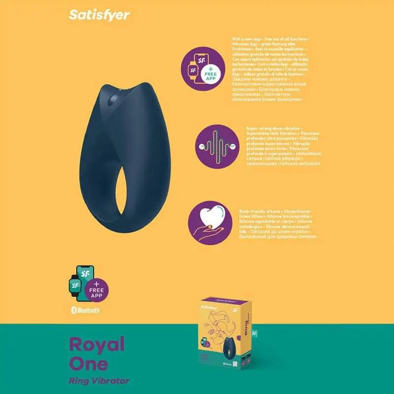 Satisfyer Royal One - App Controlled Vibrating Cock Ring Satisfyer Discreet Intimate Essentials.