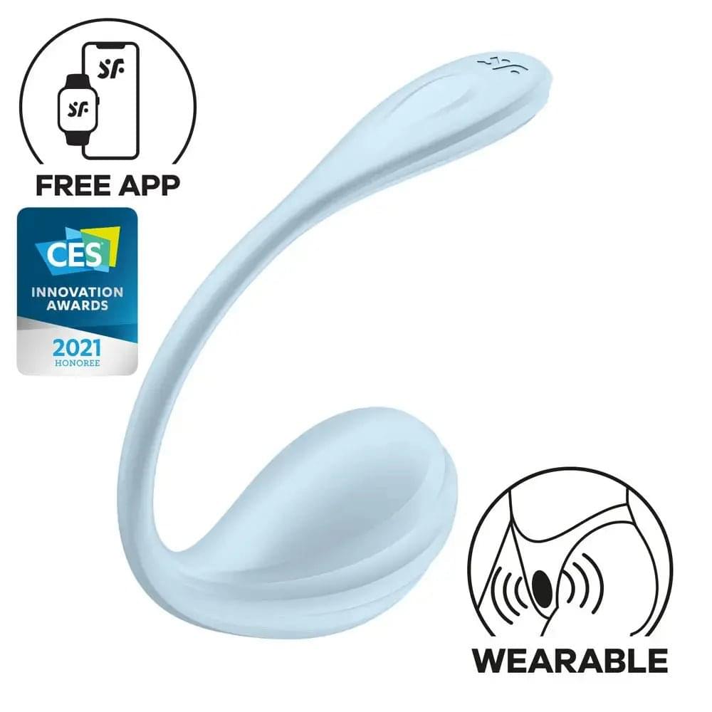 Satisfyer Smooth Petal - Light  - Light  USB Rechargeable Wearable Stimulator with App Control Satisfyer Discreet Intimate Essentials.