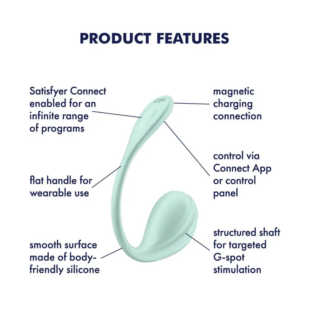 Shop affordable quality Satisfyer Smooth Petal - Mint - Mint USB Rechargeable Wearable Stimulator with App Control - Discreet Intimate Essentials - STIMULATORS-PREMIUM - Satisfyer