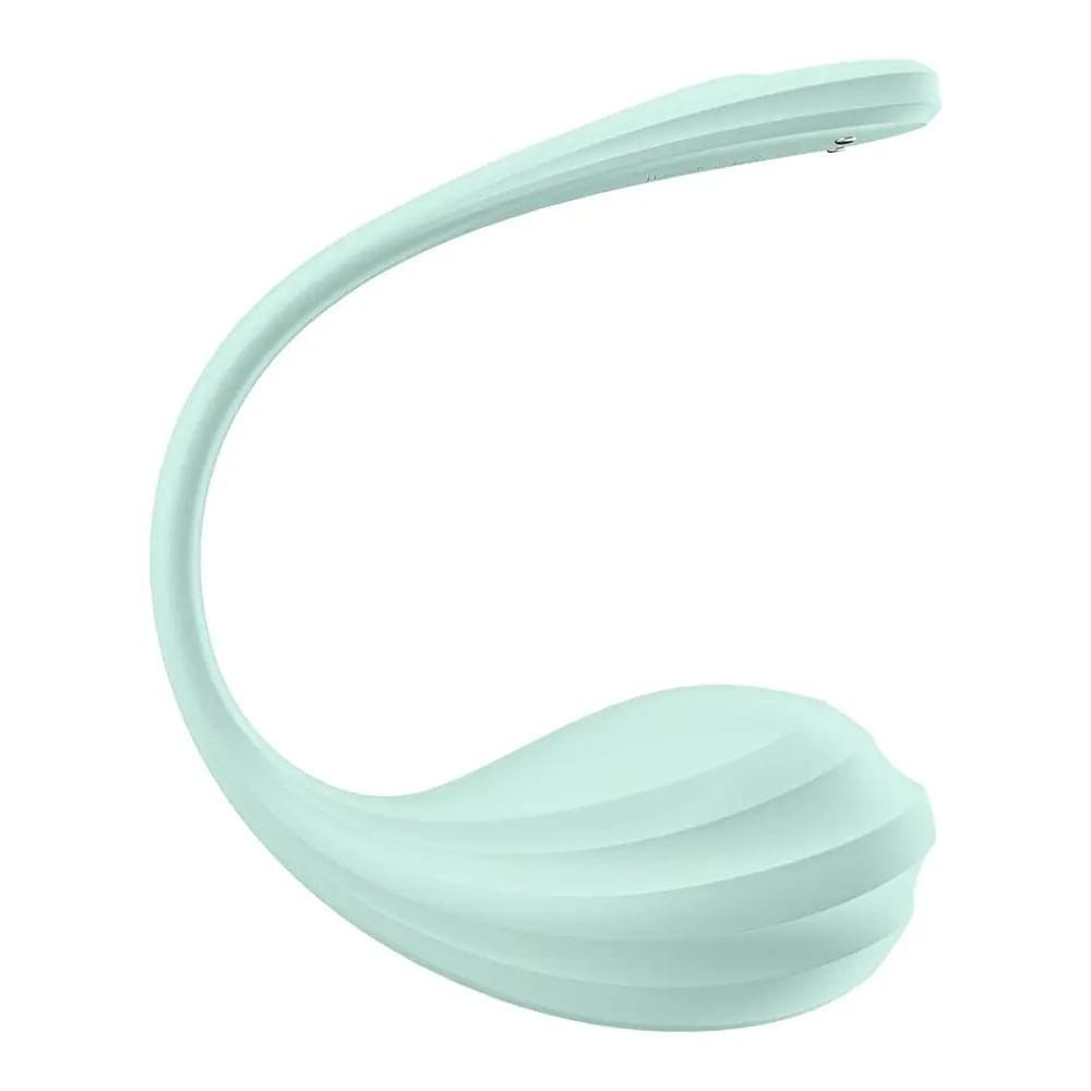 Satisfyer Smooth Petal - Mint - Mint USB Rechargeable Wearable Stimulator with App Control Satisfyer Discreet Intimate Essentials.