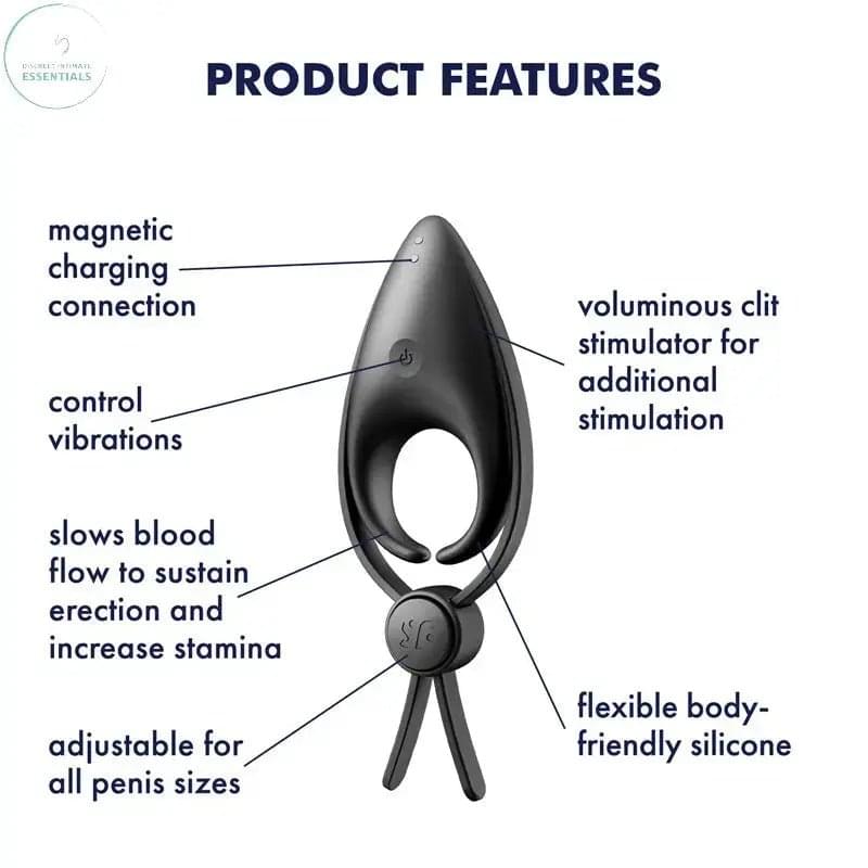 Satisfyer Sniper -  -  Vibrating Adjustable Lasso Cock Ring Satisfyer Discreet Intimate Essentials.