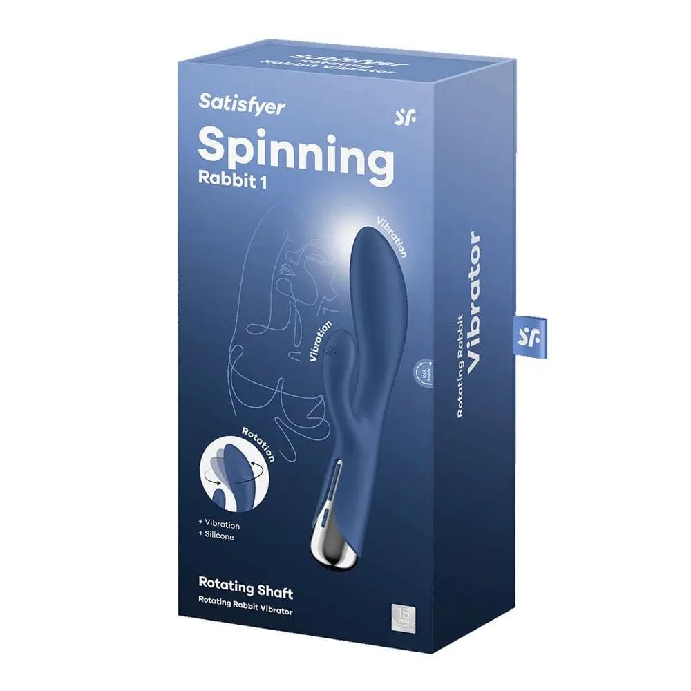 Satisfyer Spinning Rabbit 1 -  -  20 cm USB Rechargeable Rotating Rabbit Vibrator Satisfyer Discreet Intimate Essentials.