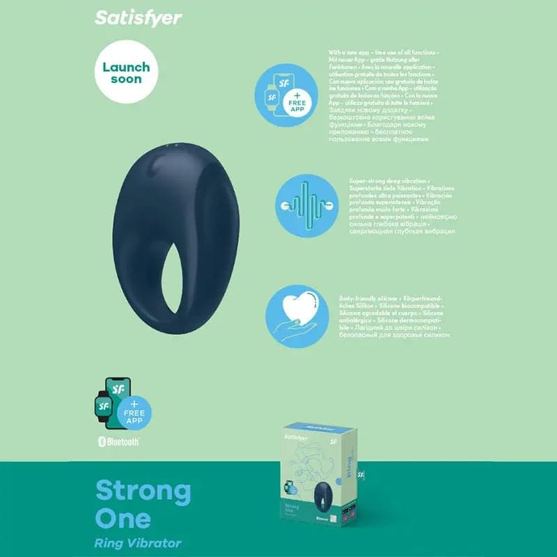 Satisfyer Strong One - App Controlled Vibrating Cock Ring Satisfyer Discreet Intimate Essentials.