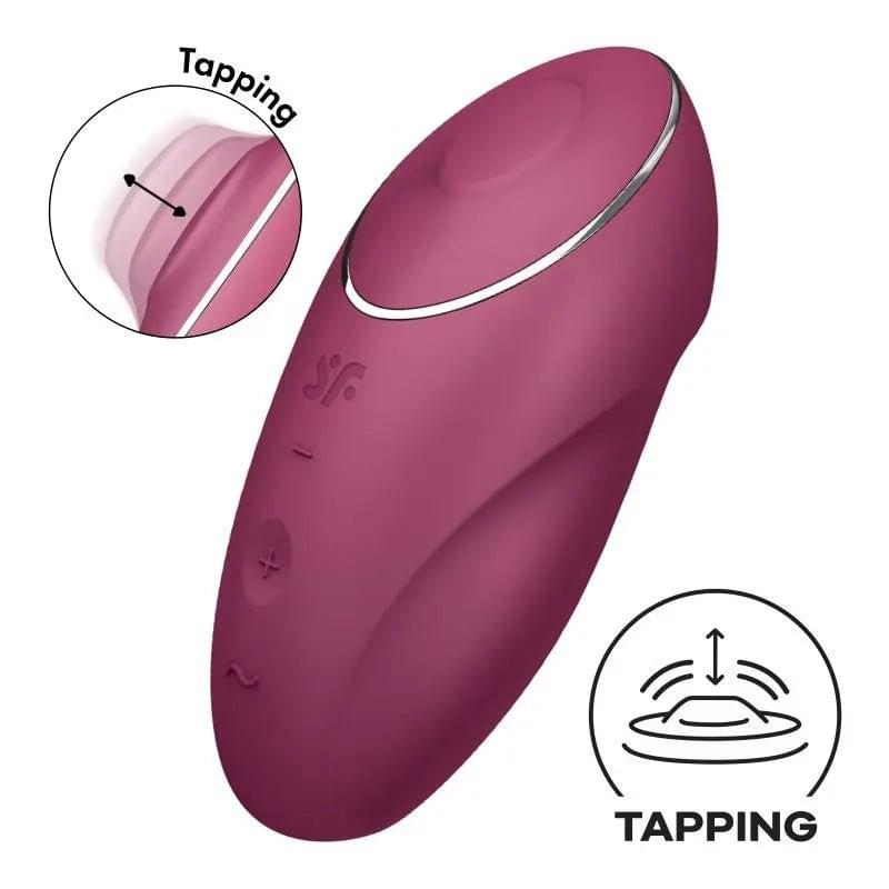 Satisfyer Tap and Climax 1 Red Satisfyer Discreet Intimate Essentials.
