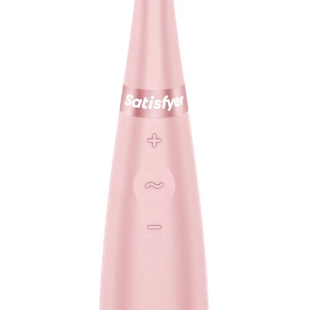 Satisfyer Tip Tease - Rose - Rose USB Rechargeable Vibrator with Twirling Tip Satisfyer Discreet Intimate Essentials.