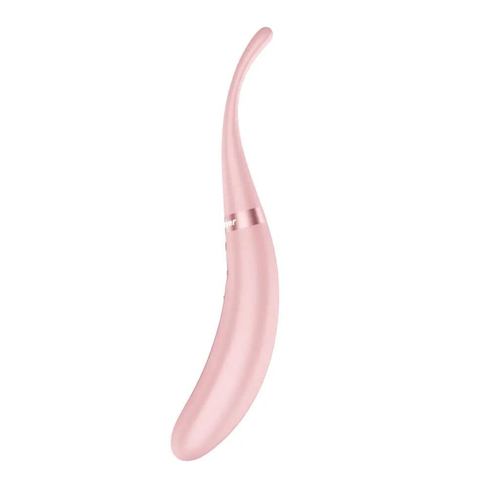 Satisfyer Tip Tease - Rose - Rose USB Rechargeable Vibrator with Twirling Tip Satisfyer Discreet Intimate Essentials.