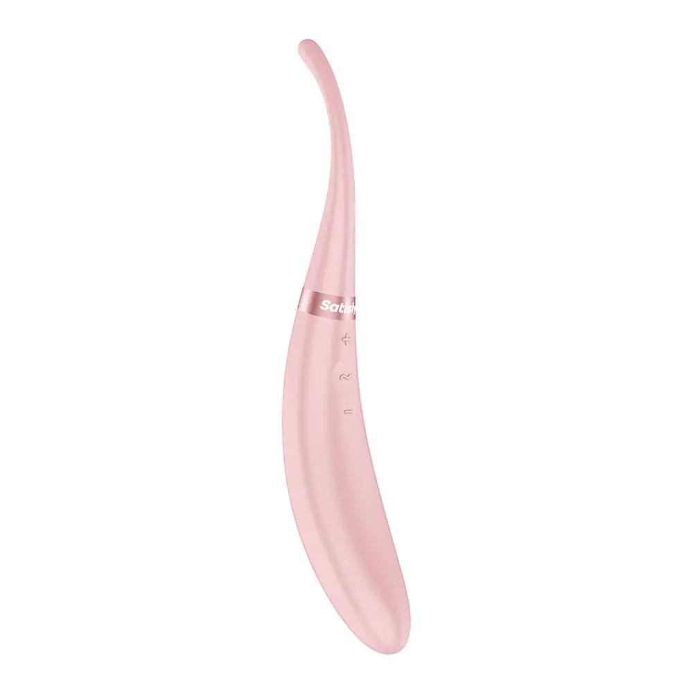 Satisfyer Tip Tease - Rose - Rose USB Rechargeable Vibrator with Twirling Tip Satisfyer Discreet Intimate Essentials.