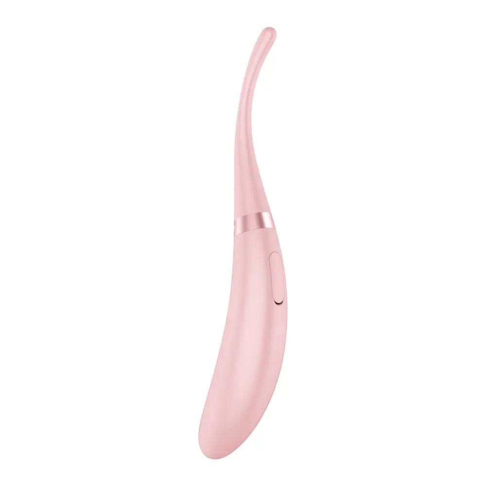 Satisfyer Tip Tease - Rose - Rose USB Rechargeable Vibrator with Twirling Tip Satisfyer Discreet Intimate Essentials.