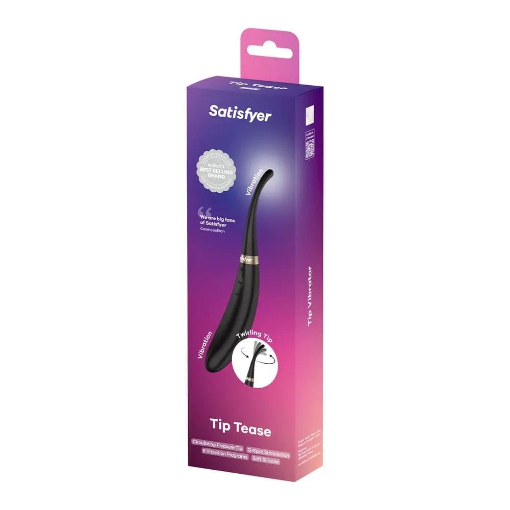 Satisfyer Tip Tease -  -  USB Rechargeable Vibrator with Twirling Tip Satisfyer Discreet Intimate Essentials.