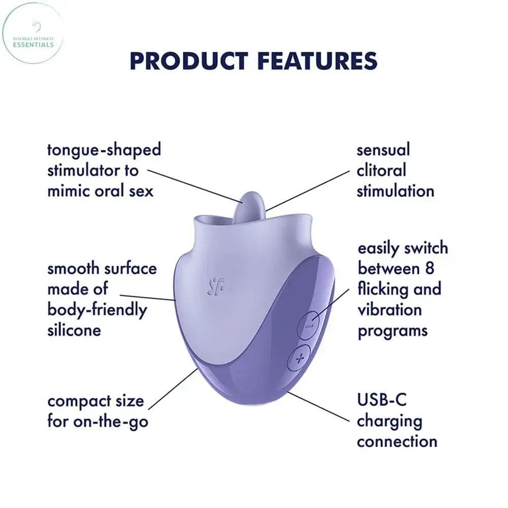 Satisfyer Tongue Dancer -  USB Rechargeable Flicking Stimulator Satisfyer Discreet Intimate Essentials.