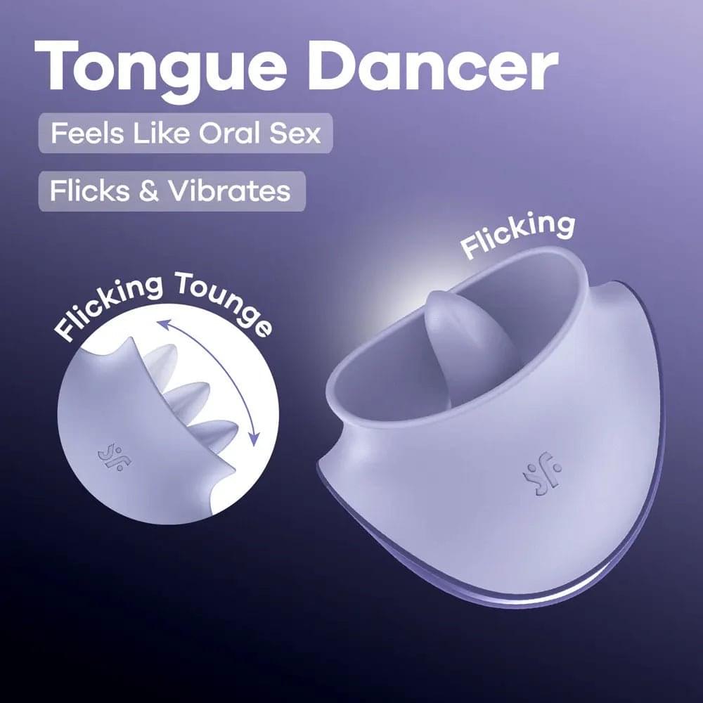 Satisfyer Tongue Dancer -  USB Rechargeable Flicking Stimulator Satisfyer Discreet Intimate Essentials.