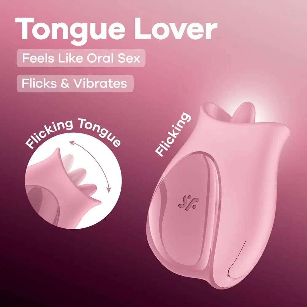 Satisfyer Tongue Lover -  USB Rechargeable Flicking Stimulator Satisfyer Discreet Intimate Essentials.