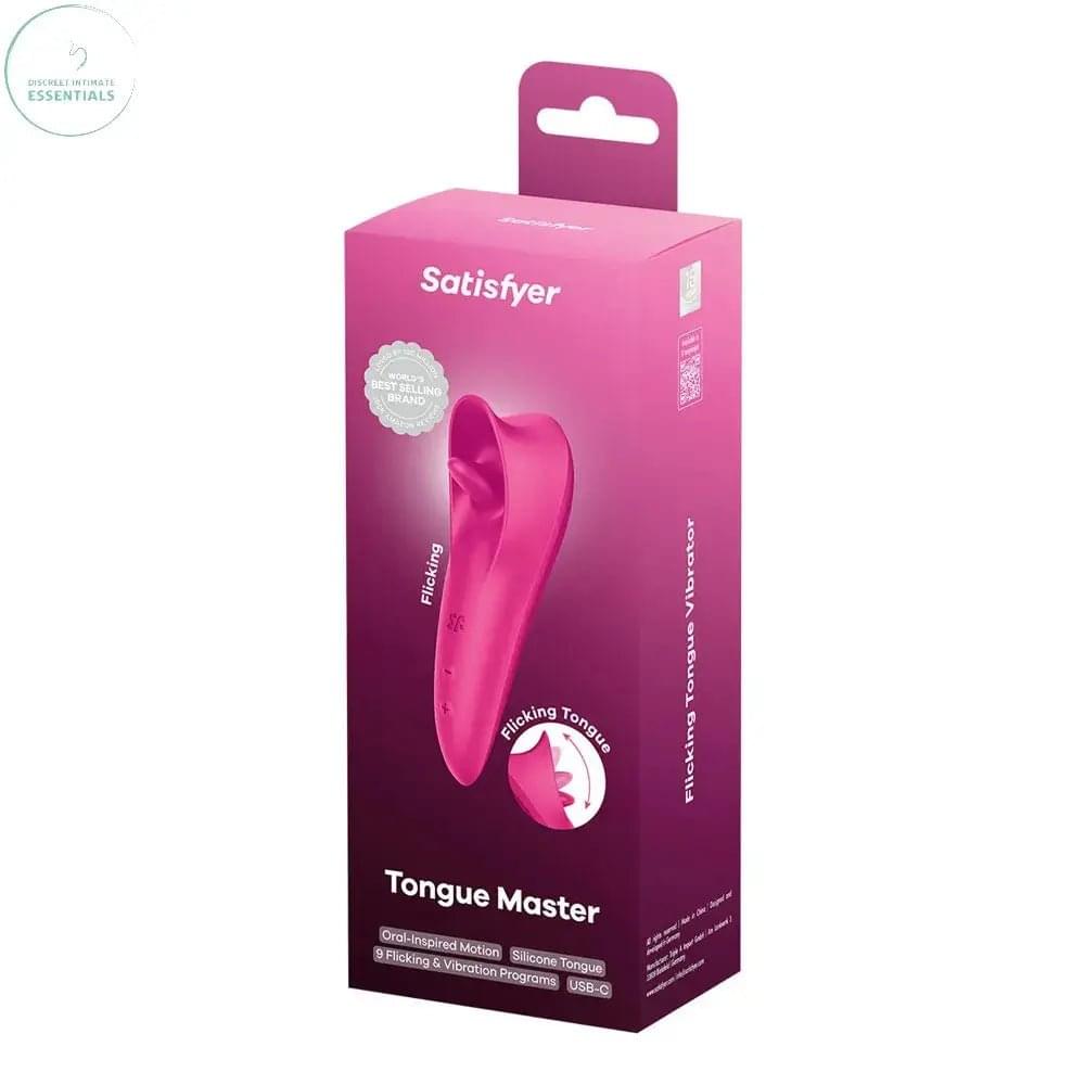 Satisfyer Tongue Master -  14.4 cm USB Rechargeable Flicking Clitoral Stimulator Satisfyer Discreet Intimate Essentials.