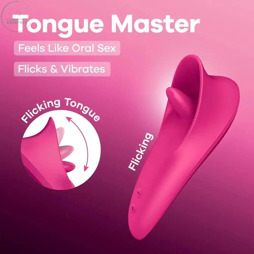 Satisfyer Tongue Master -  14.4 cm USB Rechargeable Flicking Clitoral Stimulator Satisfyer Discreet Intimate Essentials.