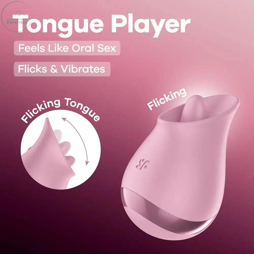 Satisfyer Tongue Player -  USB Rechargeable Flicking Stimulator Satisfyer Discreet Intimate Essentials.