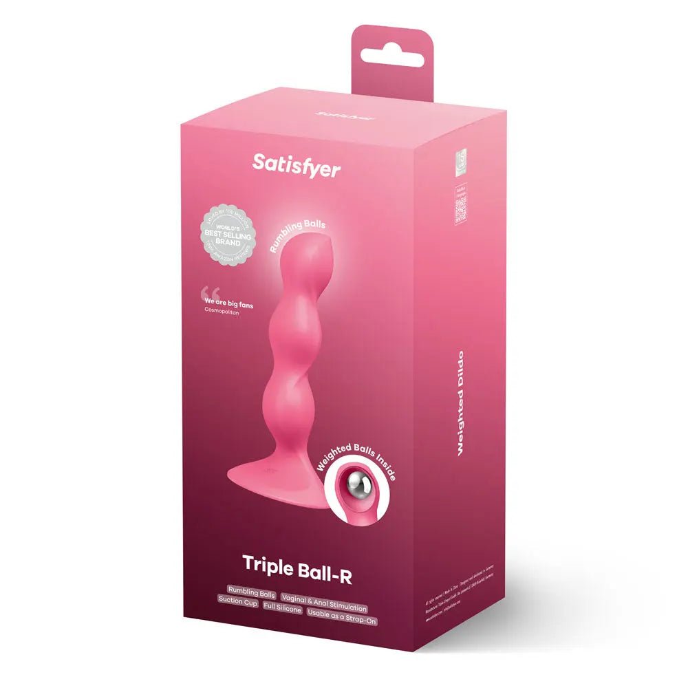 Shop affordable quality Satisfyer Triple Ball-R - 18 cm Beaded and Weighted Dildo - Discreet Intimate Essentials - DONGS-PREMIUM - Satisfyer