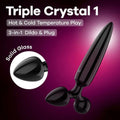 Satisfyer Triple Crystal 1 -  -  Glass 3-in-1 Butt Plug Satisfyer Discreet Intimate Essentials.