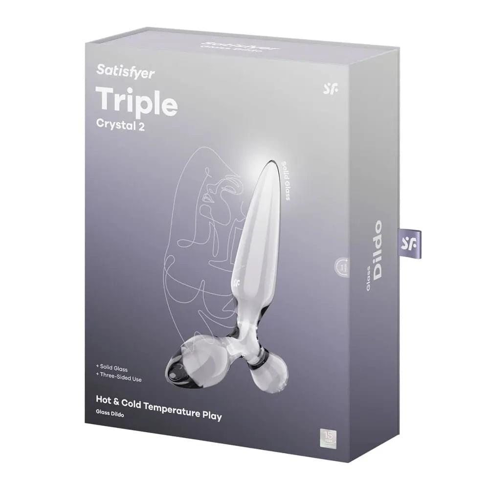 Satisfyer Triple Crystal 2 -  -  Glass 3-in-1 Butt Plug Satisfyer Discreet Intimate Essentials.