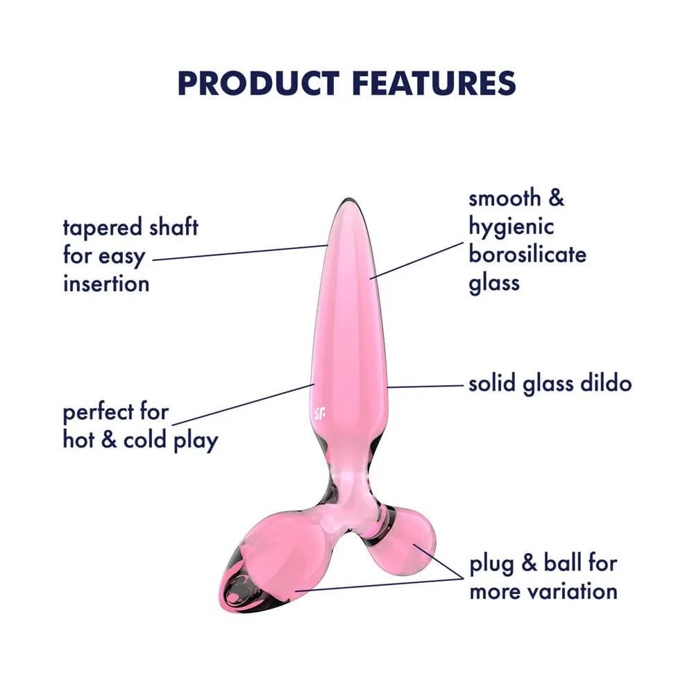 Satisfyer Triple Crystal 2 -  -  Glass 3-in-1 Butt Plug Satisfyer Discreet Intimate Essentials.