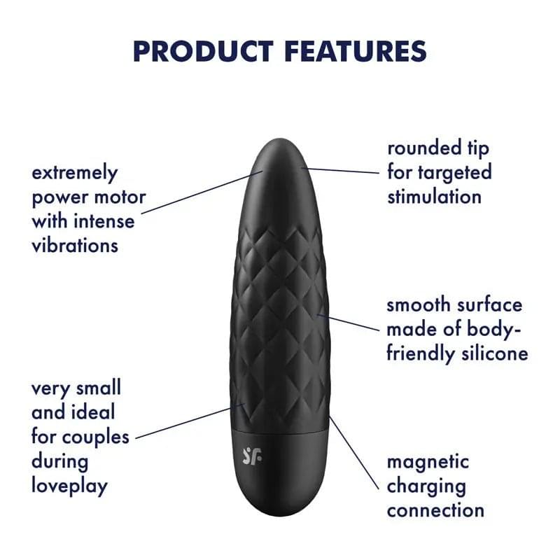 Satisfyer Ultra Power Bullet 5 -  USB Rechargeable Bullet Satisfyer Discreet Intimate Essentials.