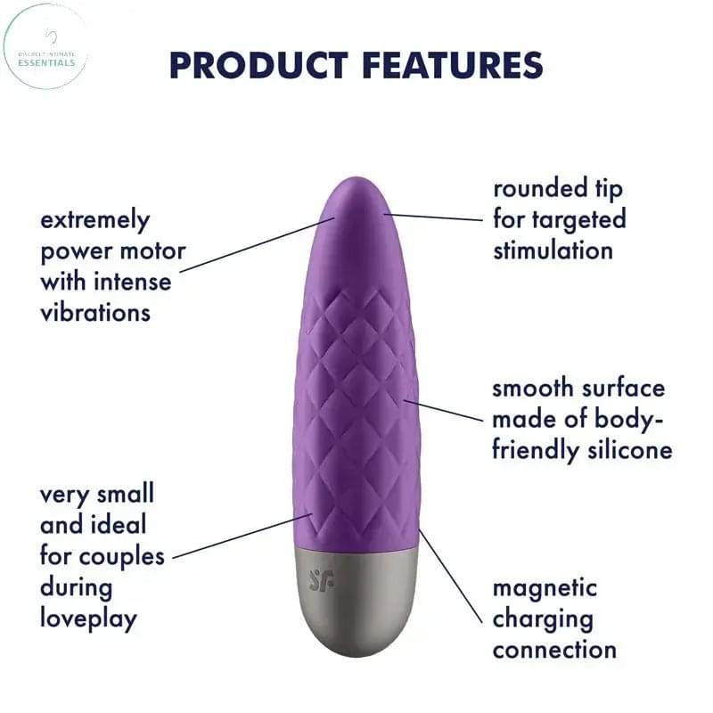 Satisfyer Ultra Power Bullet 5 -  USB Rechargeable Bullet Satisfyer Discreet Intimate Essentials.