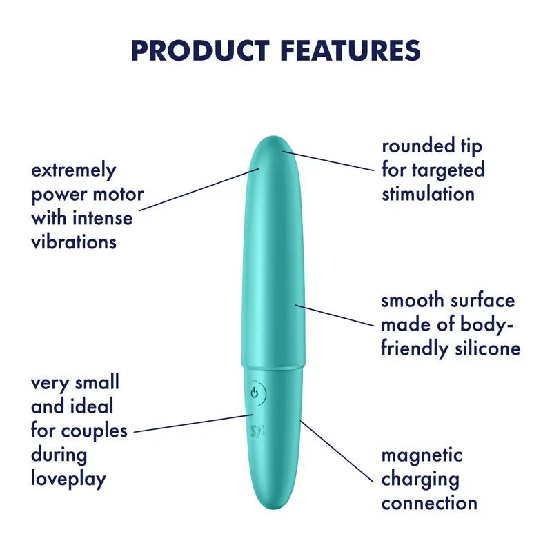 Shop affordable quality Satisfyer Ultra Power Bullet 6 - Turquoise USB Rechargeable Bullet - Discreet Intimate Essentials - BULLETS-PREMIUM - Satisfyer