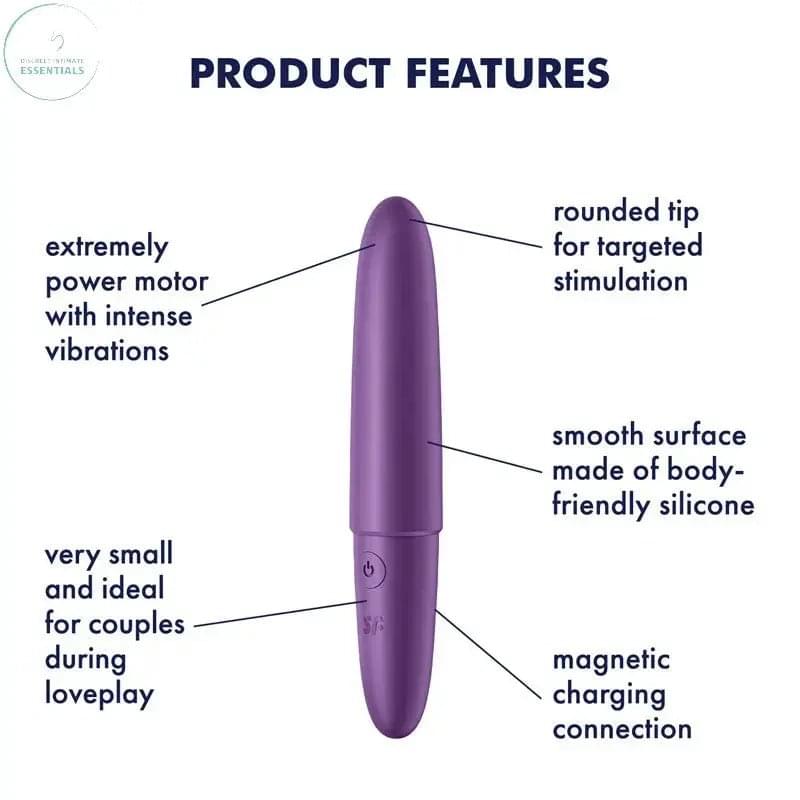 Satisfyer Ultra Power Bullet 6 -  USB Rechargeable Bullet Satisfyer Discreet Intimate Essentials.