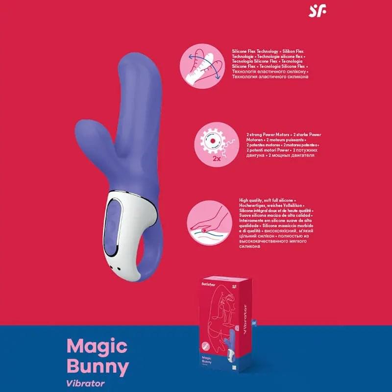 Satisfyer Vibes - Magic Bunny -  USB Rechargeable Rabbit Vibrator Satisfyer Discreet Intimate Essentials.
