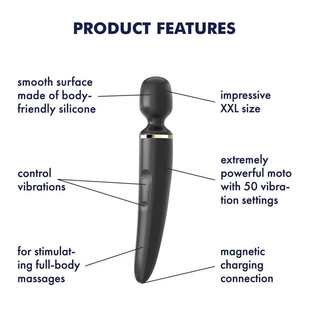 Satisfyer Wand-er Woman -  USB Rechargeable Massager Wand Satisfyer Discreet Intimate Essentials.