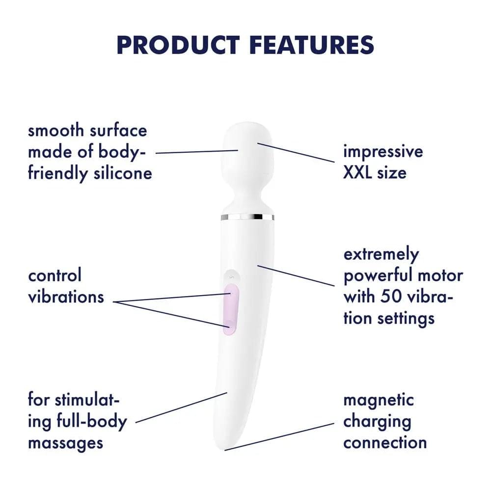 Satisfyer Wand-er Woman -  USB Rechargeable Massager Wand Satisfyer Discreet Intimate Essentials.