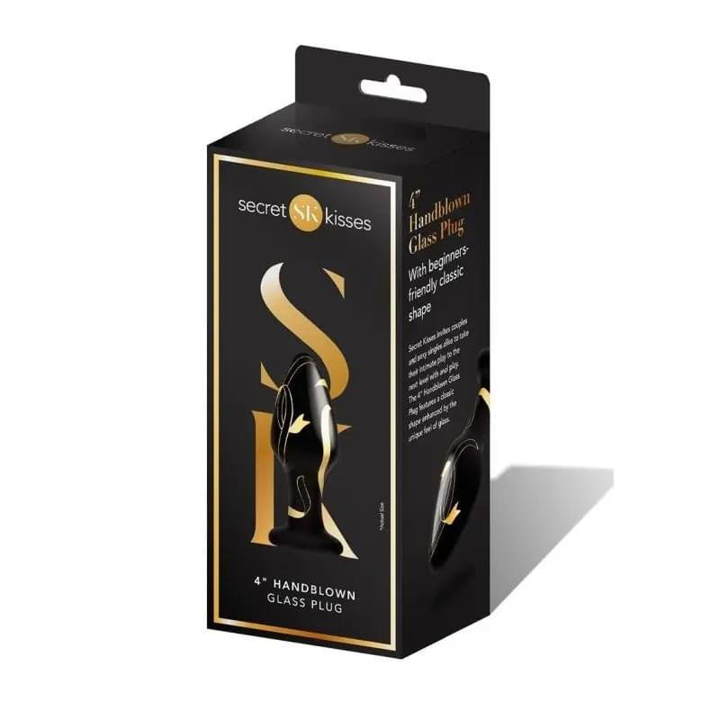 Secret Kisses Handblown Wide Glass Plug 4in Secret Kisses Discreet Intimate Essentials.